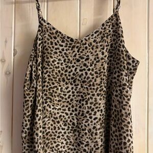 torrid Leopard-Print Satin Cami Top - Beige & Black